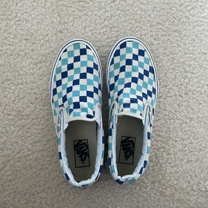 Dark Blue/ Light Blue Slip On Vans